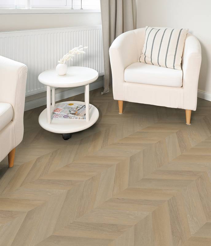 Raumbild Vinylboden Project Floors_Chevron_PW 5002FP