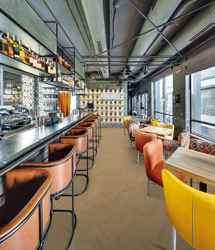 Raumbild Vinylboden Project-Floors Chevron PW 5012FP