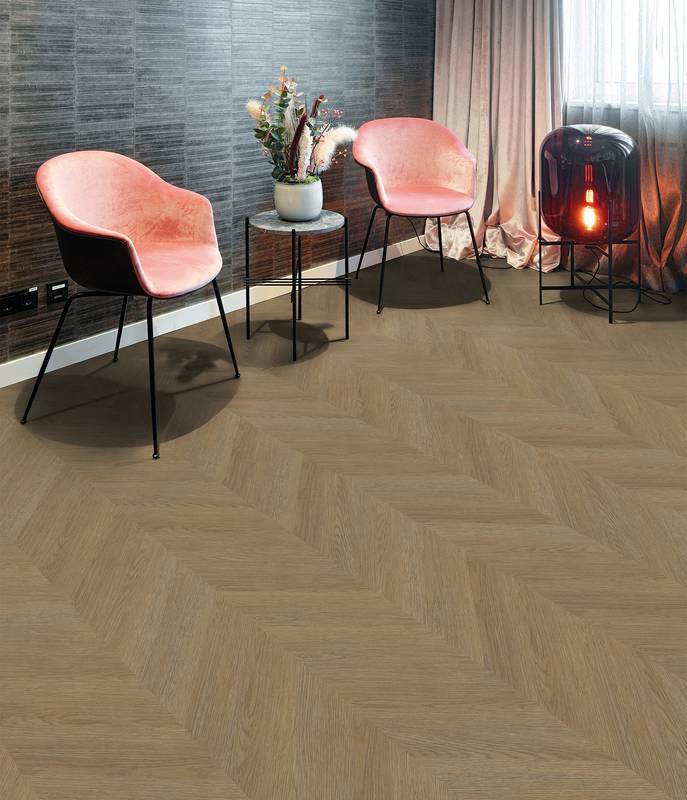 Raumbild Vinylboden Project-Floors Chevron PW 5013FP