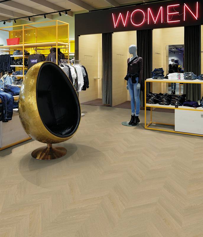 Raumbild Vinylboden Project-Floors Chevron PW 5021FP